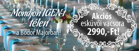 Az esküvőhelyszín specialista kiemelt ajánlata Az esküvőhelyszín specialista kiemelt ajánlata - Mondjon igent télen a Bodor Majorban!